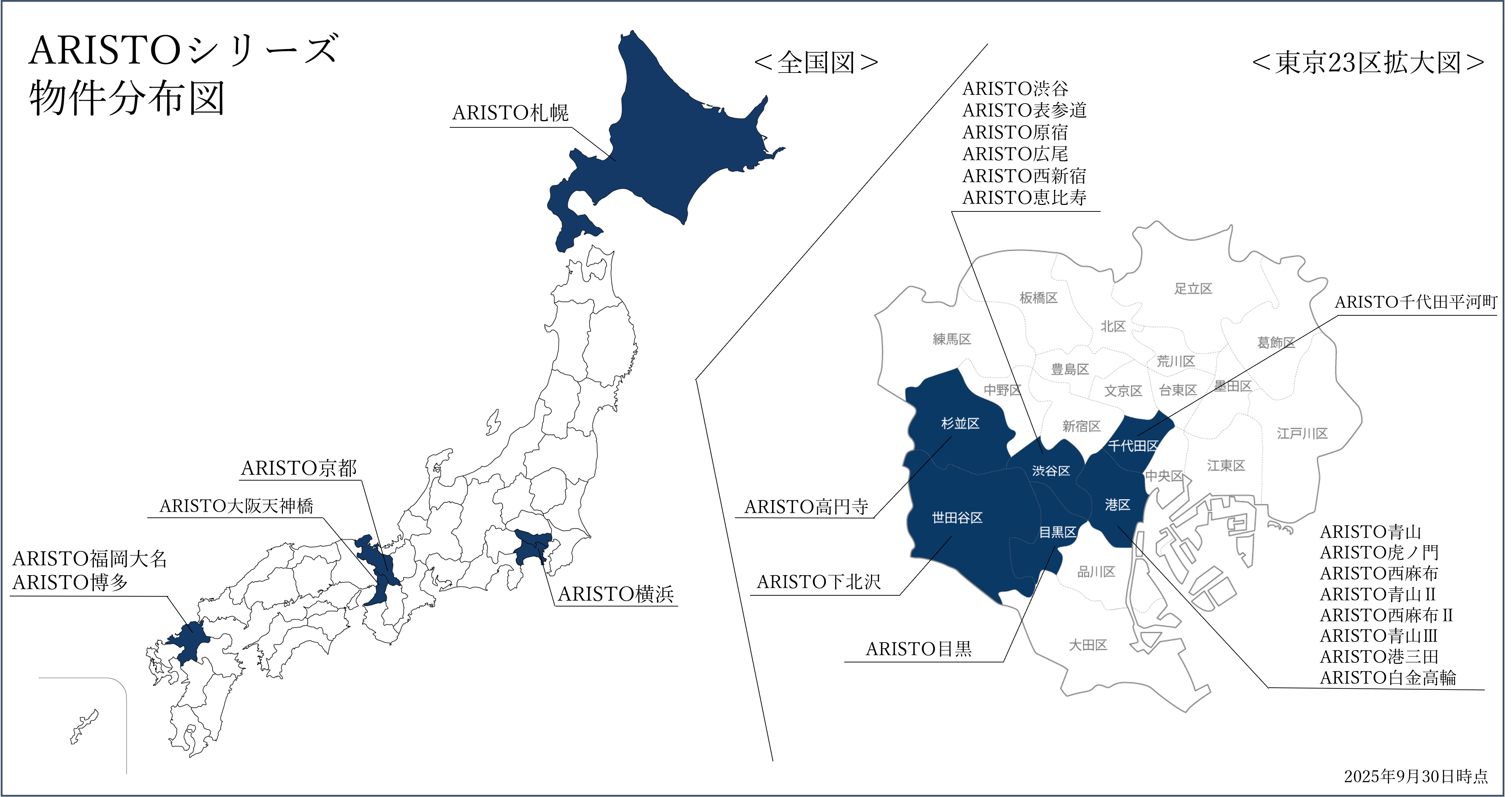 ARISTOシリーズ物件分布図
